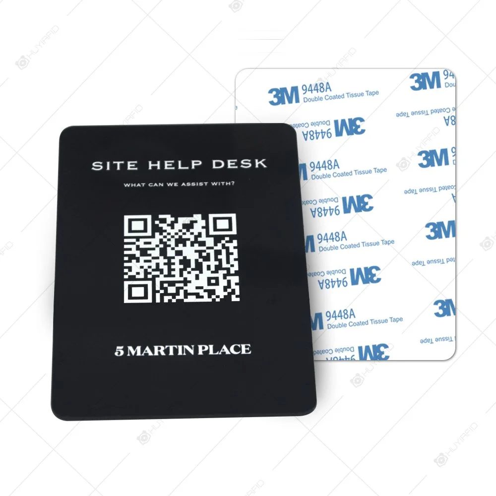Custom acrylic NFC sticker plate 120x120x3 mm for tap-to-connect